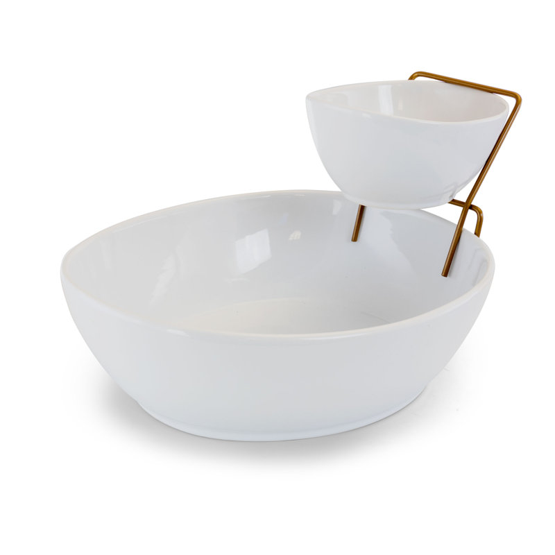 Gibson Elite Gracious Dining 2 Tier Chip And Dip Paltter Wayfair